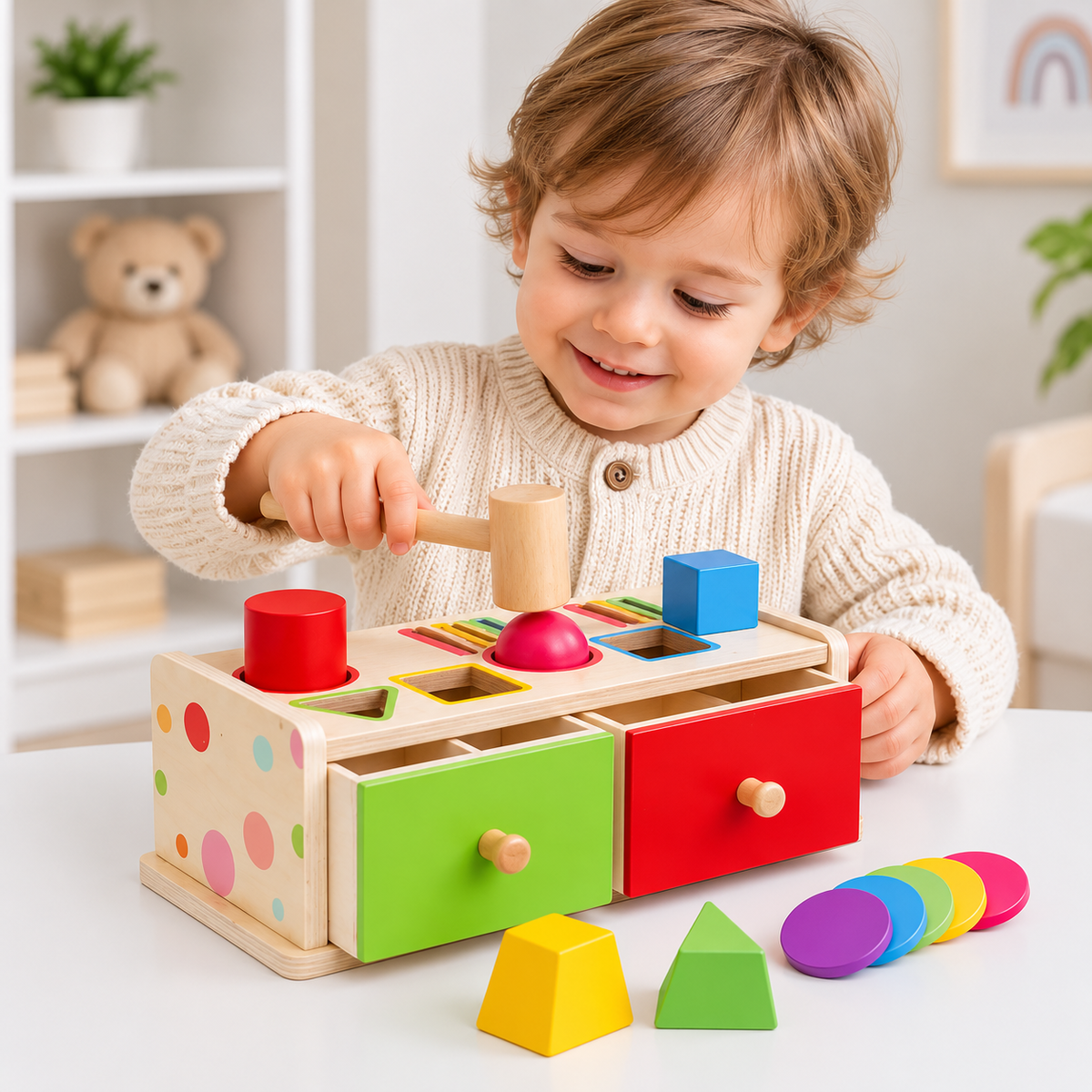 Montessori Shape Sorting Coin Box