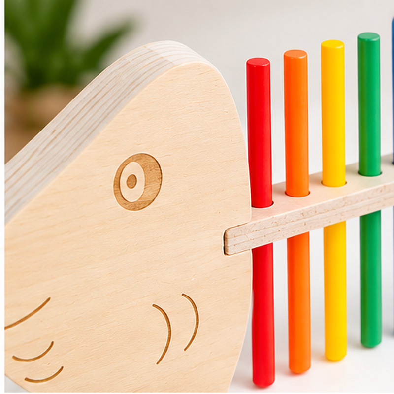 Montessori Fishbone Colour Matching Game