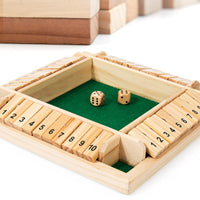 Wooden Shut the Box Dice Game