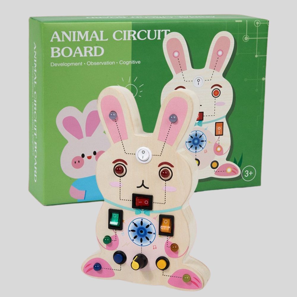 Wooden LED Animal Busy Board