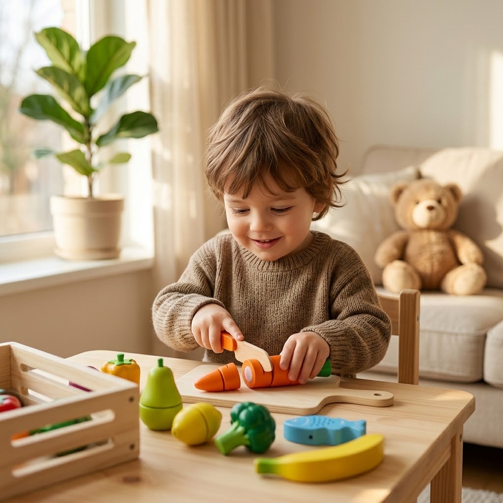 Wooden Vegetable & Fruit Cutting Set