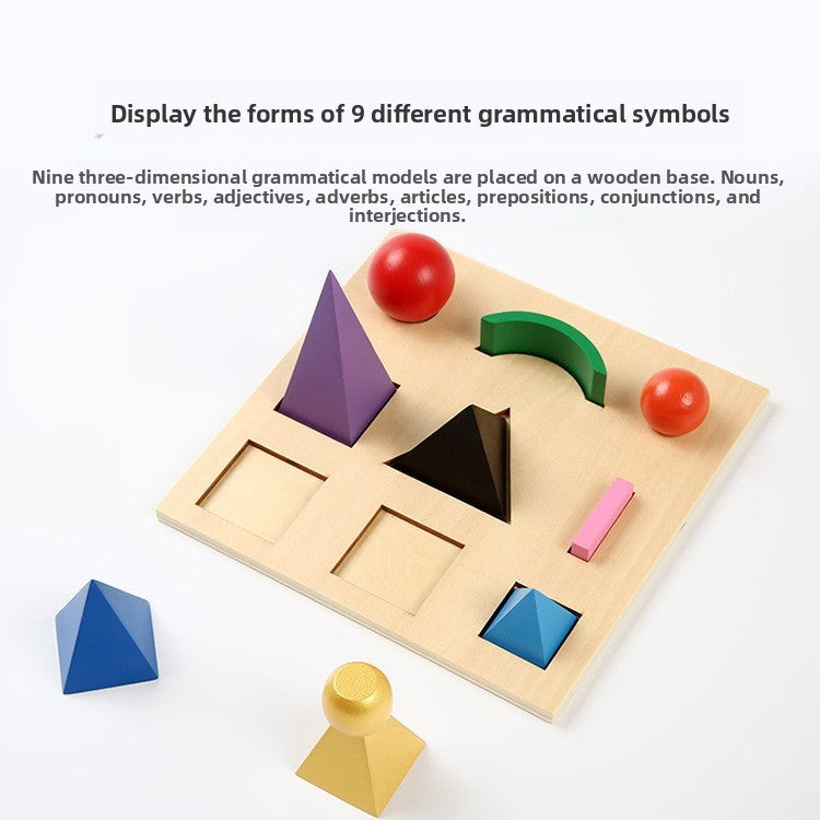 Montessori 3D Grammar Symbols Language Teaching Aids