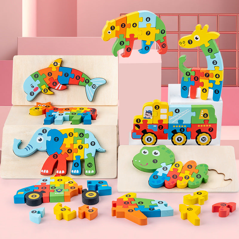 Wooden 3D Puzzle Educational Toy