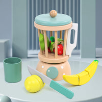 Wooden imitation house tea set