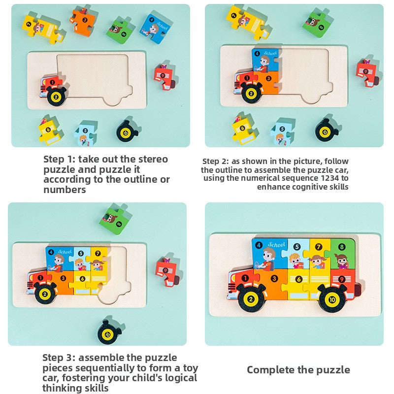 Wooden 3D Puzzle Educational Toy