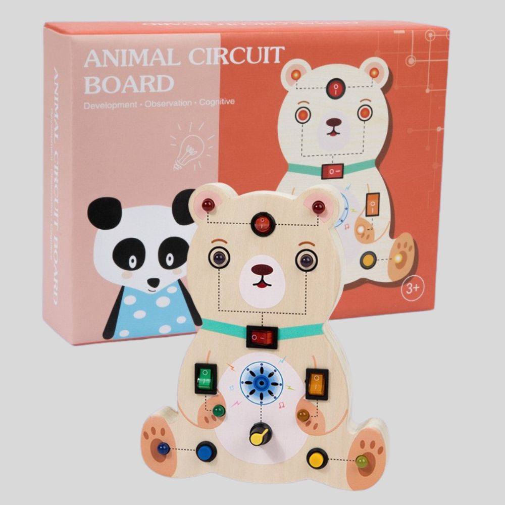 Wooden LED Animal Busy Board