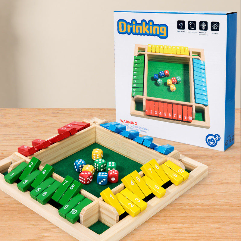 Wooden Shut the Box Dice Game
