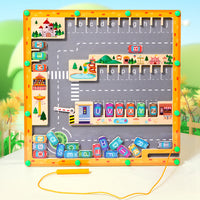 Wooden Magnetic Alphabet Maze Toy for Kids