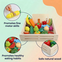 Wooden Vegetable & Fruit Cutting Set