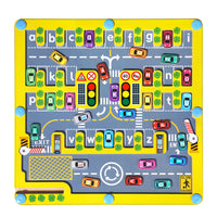 Wooden Magnetic Alphabet Maze Toy for Kids