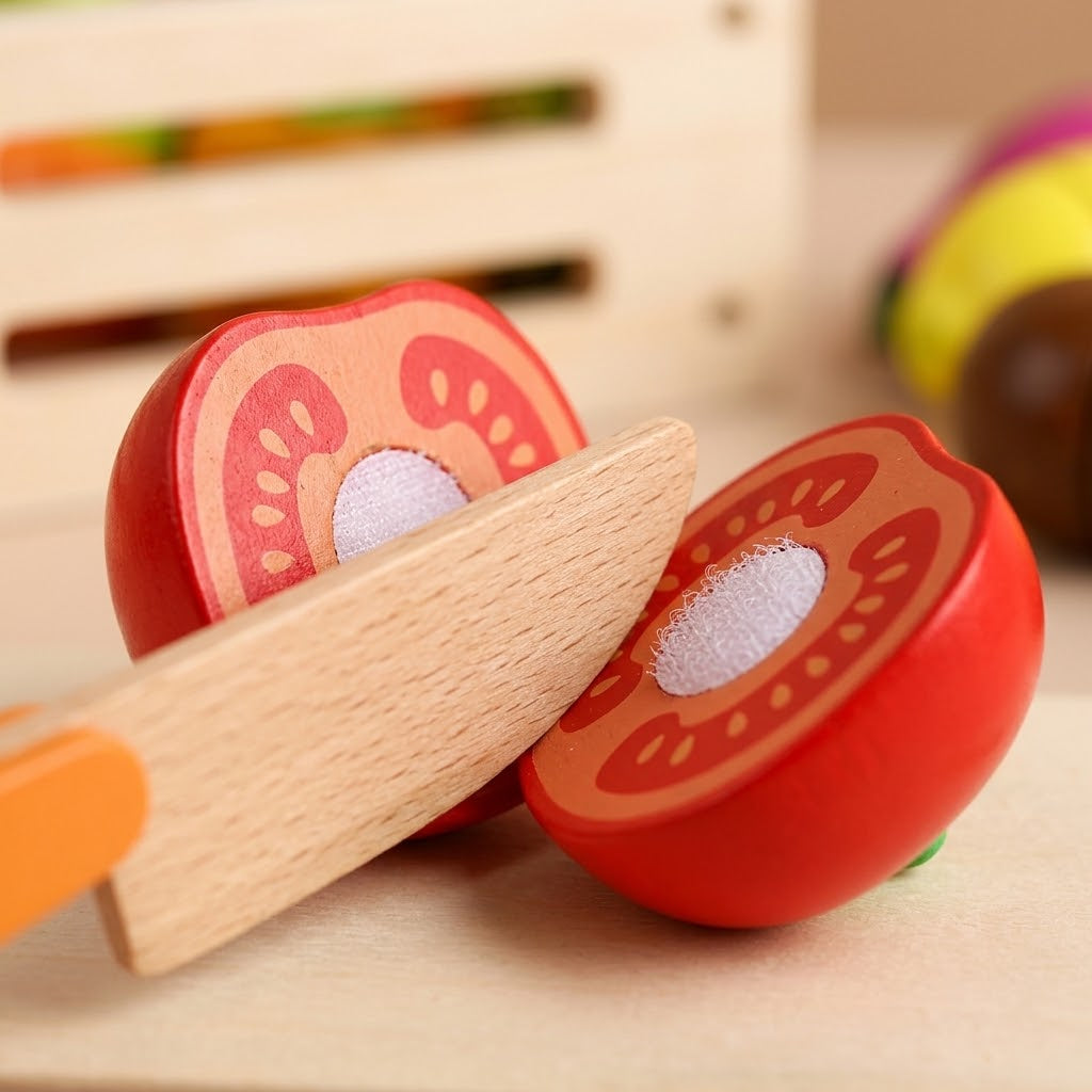 Wooden Vegetable & Fruit Cutting Set