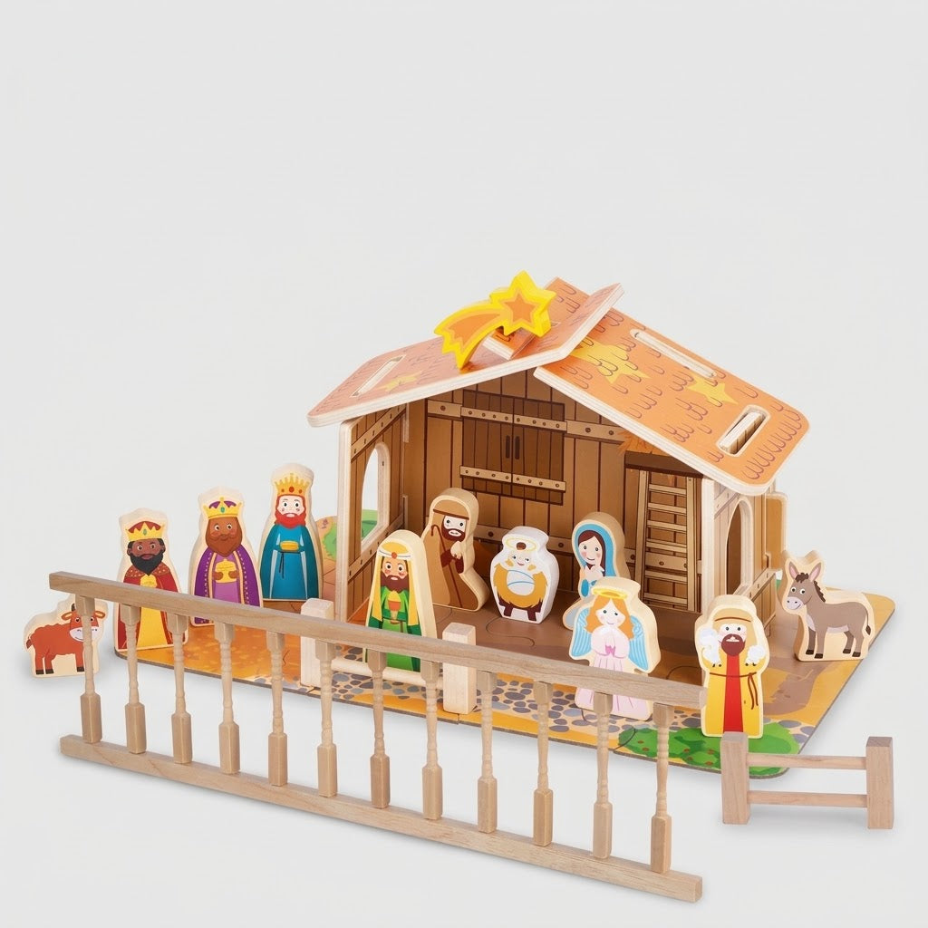 Wooden Dollhouse Fence & Handrail Accessory