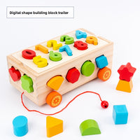 Montessori Educational Shape Sorting Toy Trailer