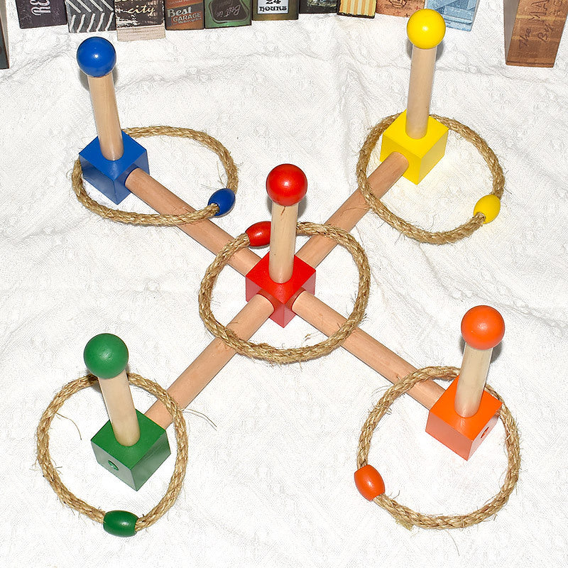 Wooden Ring Toss Coordination Toy