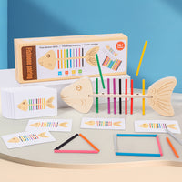Montessori Fishbone Color Matching Educational Toy for Kids