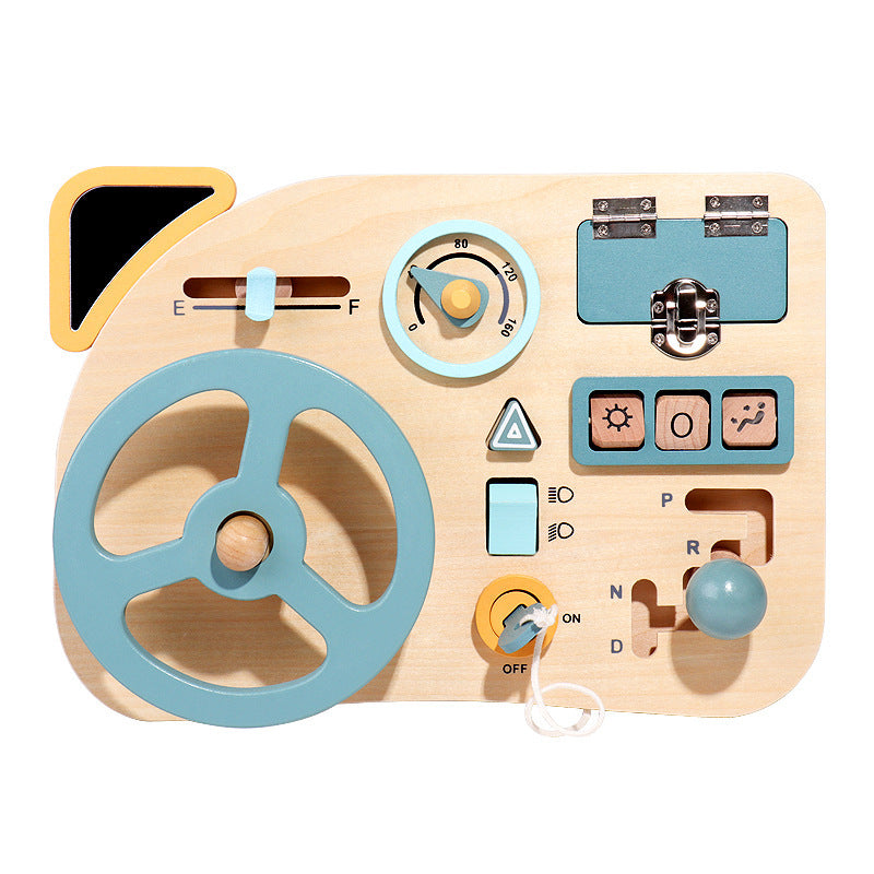 Montessori Wooden Steering Wheel Educational Toy for Kids