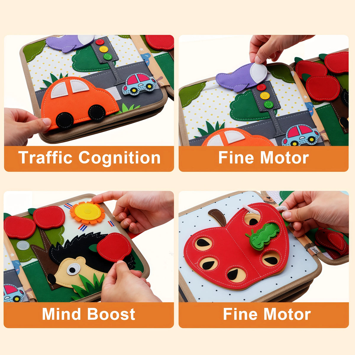 Montessori Animal Busy Book for Toddlers