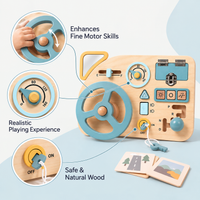 Wooden Driving Steering Wheel Toy