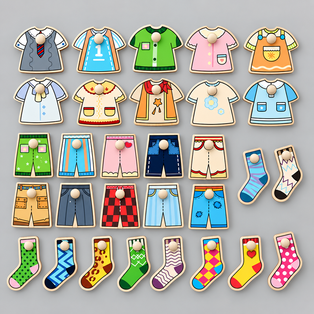 Wooden Pretend Clothes Drying Rack