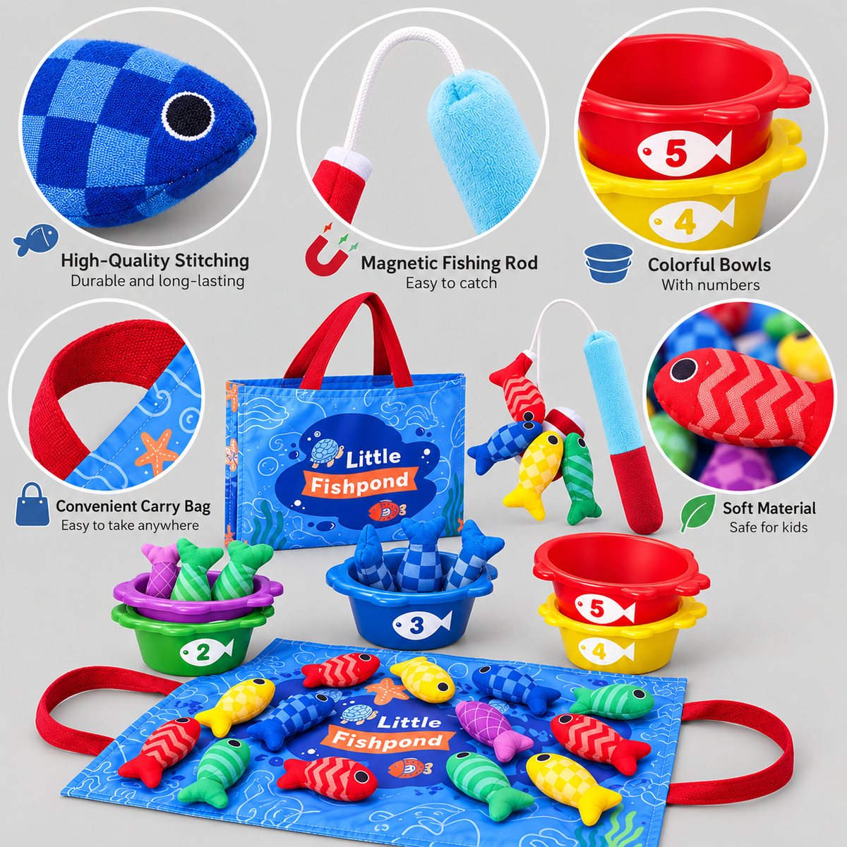 Soft Fabric Fishing & Matching Toy