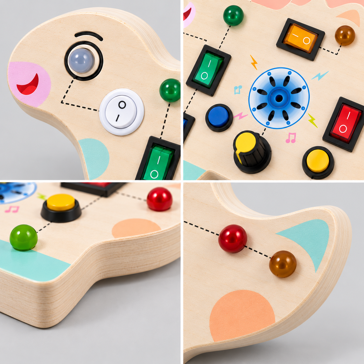 Wooden LED Animal Busy Board