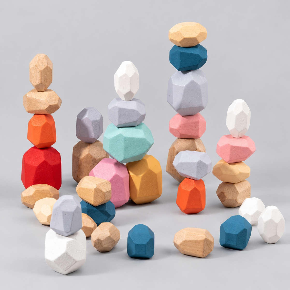 Wooden Stacking Balance Stones