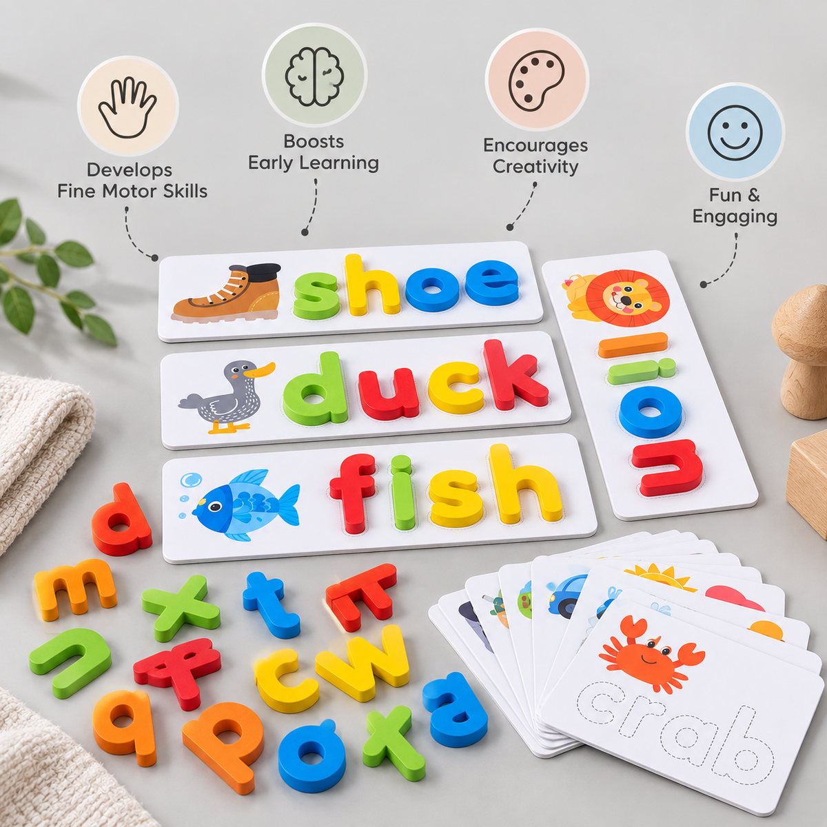 Wooden Alphabet Spelling Puzzle