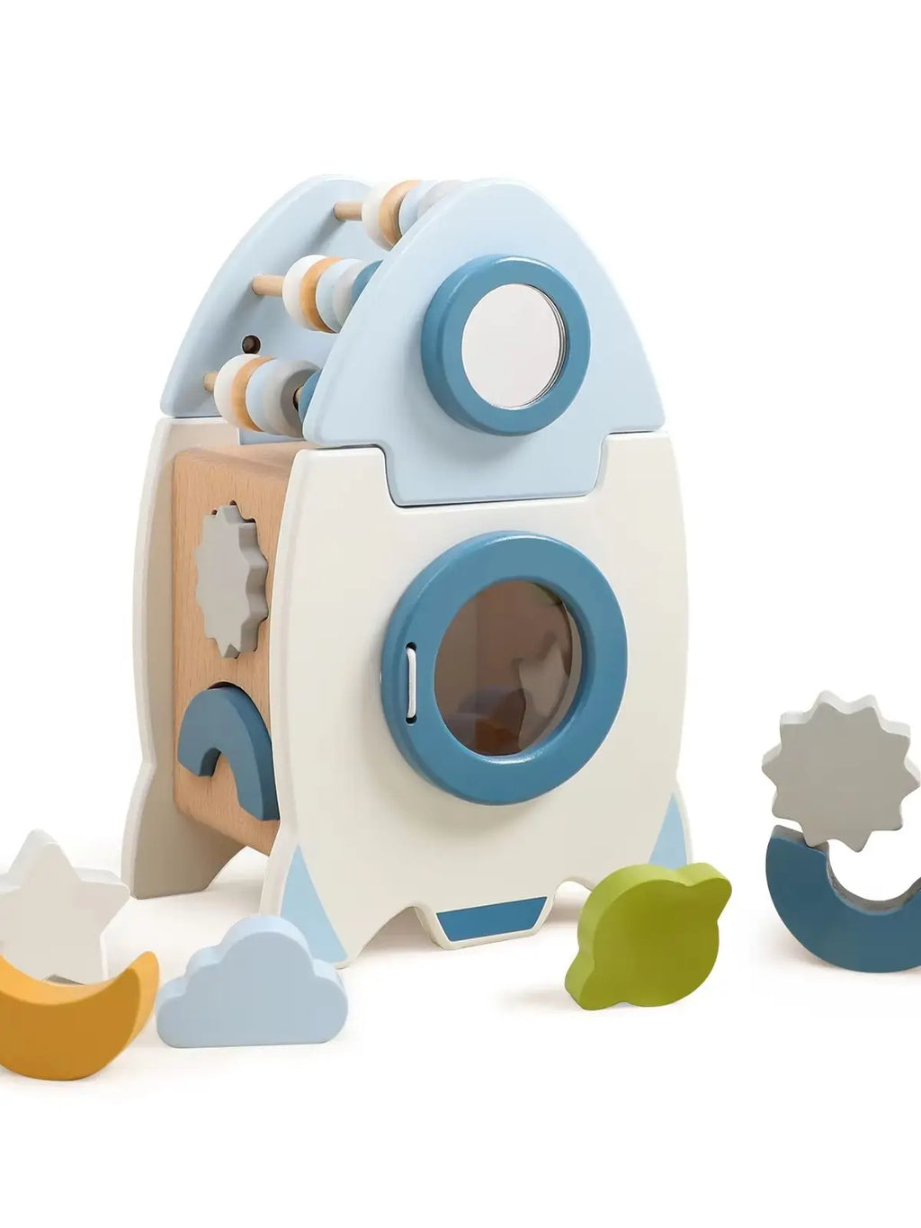 Wooden Rocket Activity Cube