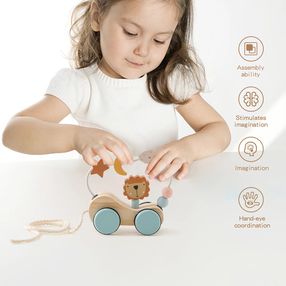 Wooden Baby Pull-Along Trailer