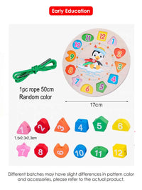 Wooden Clock Learning Puzzle