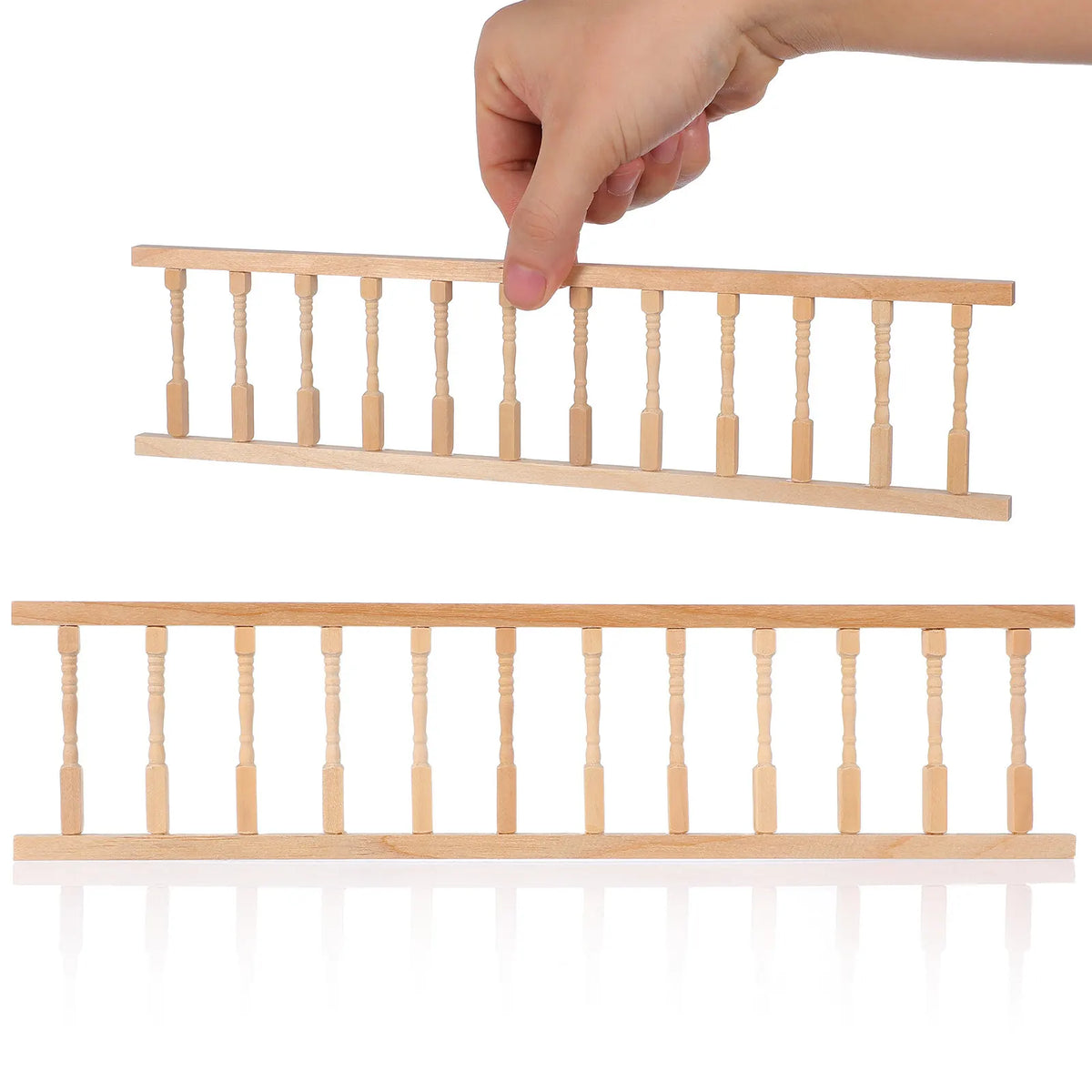 Wooden Dollhouse Fence & Handrail Accessory