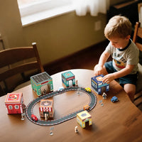 Wooden Vehicle Building Blocks Track Set