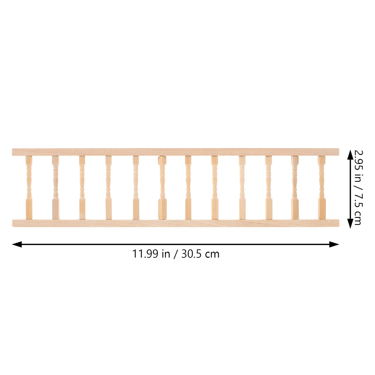 Wooden Dollhouse Fence & Handrail Accessory