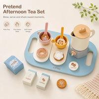 Wooden Kids Coffee & Tea Play Set