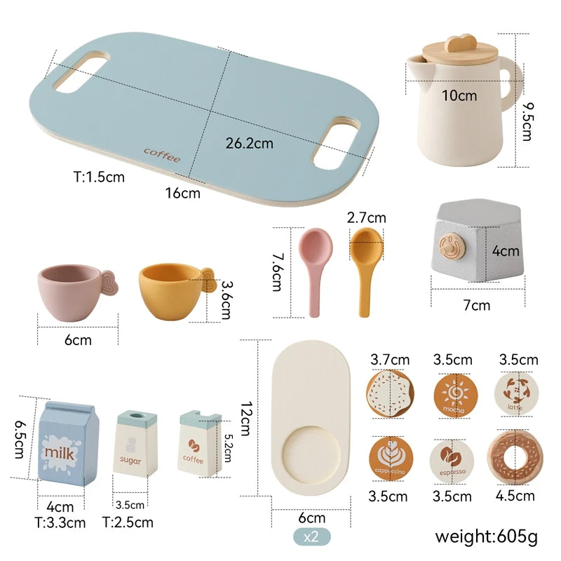 Wooden Teapot & Teacup Pretend Play Set