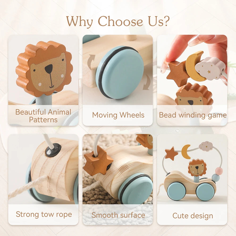 Wooden Baby Pull-Along Trailer