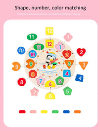 Wooden Clock Learning Puzzle