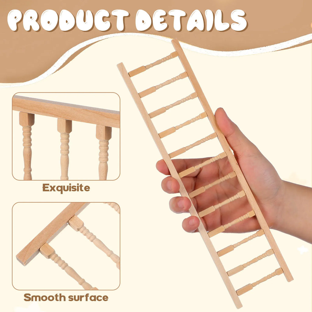Wooden Dollhouse Fence & Handrail Accessory
