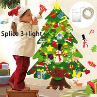 Felt Christmas Tree Advent Calendar with String Lights
