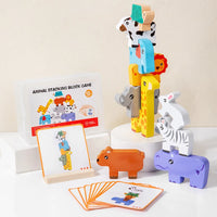 Wooden Animal Balance Stacking Game