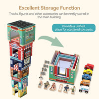 Wooden Vehicle Building Blocks Track Set