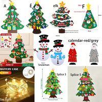 Felt Christmas Tree Advent Calendar with String Lights