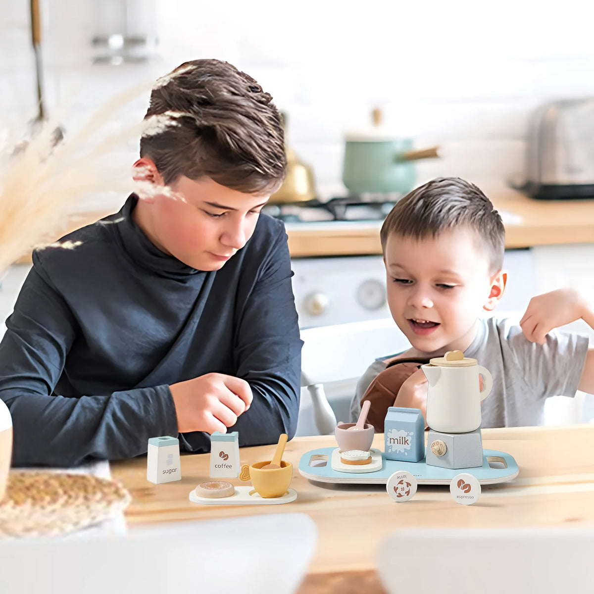 Wooden Kids Coffee & Tea Play Set