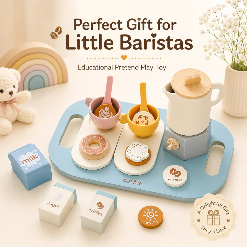 Wooden Kids Coffee & Tea Play Set