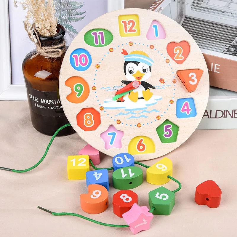 Wooden Clock Learning Puzzle