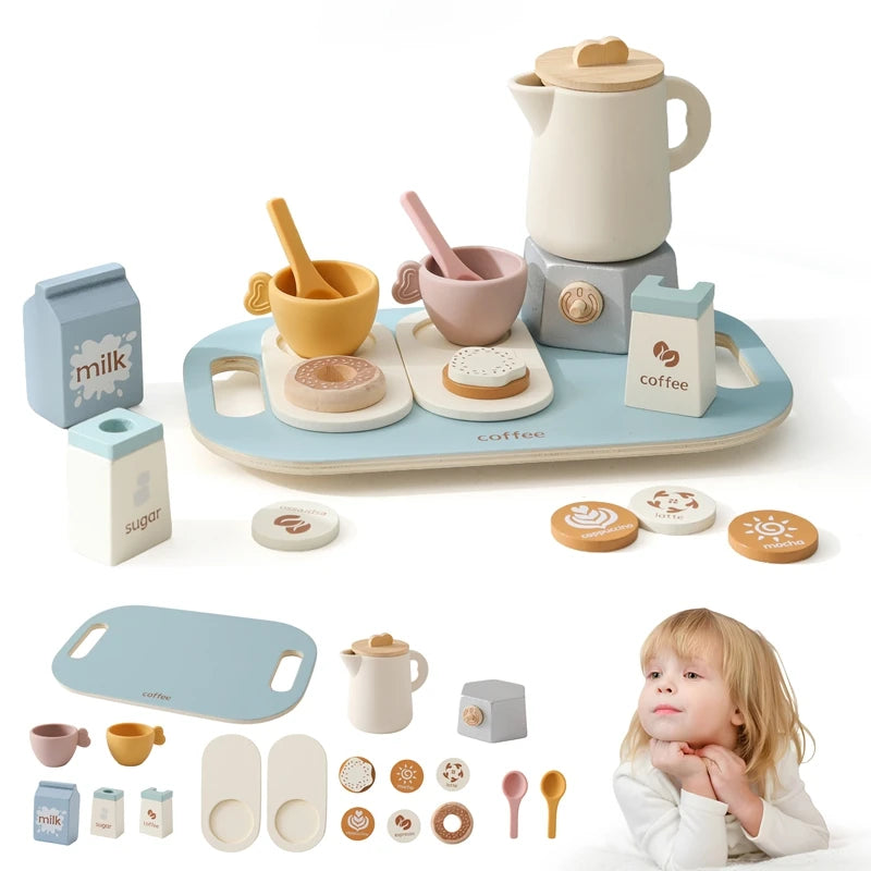 Wooden Teapot & Teacup Pretend Play Set