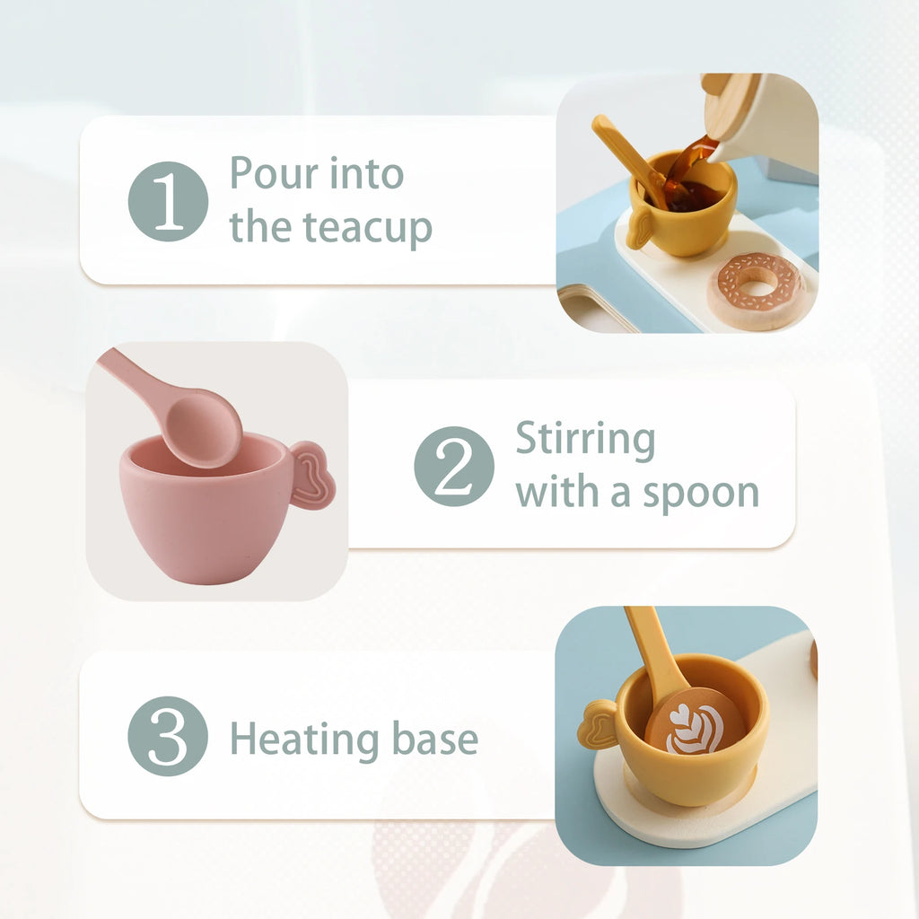 Wooden Kids Coffee & Tea Play Set