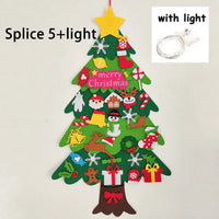 Felt Christmas Tree Advent Calendar with String Lights
