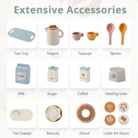 Wooden Kids Coffee & Tea Play Set