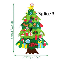 Felt Christmas Tree Advent Calendar with String Lights